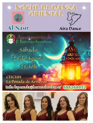 La compañía de danza oriental Al Nasir actuará el 24 de agosto en Hornachuelos en la Noche de Danza Oriental